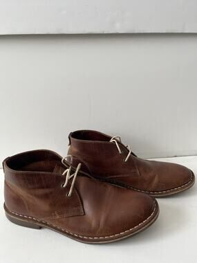 Michael Shannon Boots Mens Size 7 Brown Leather Desert Chukka Ankle Lace Up